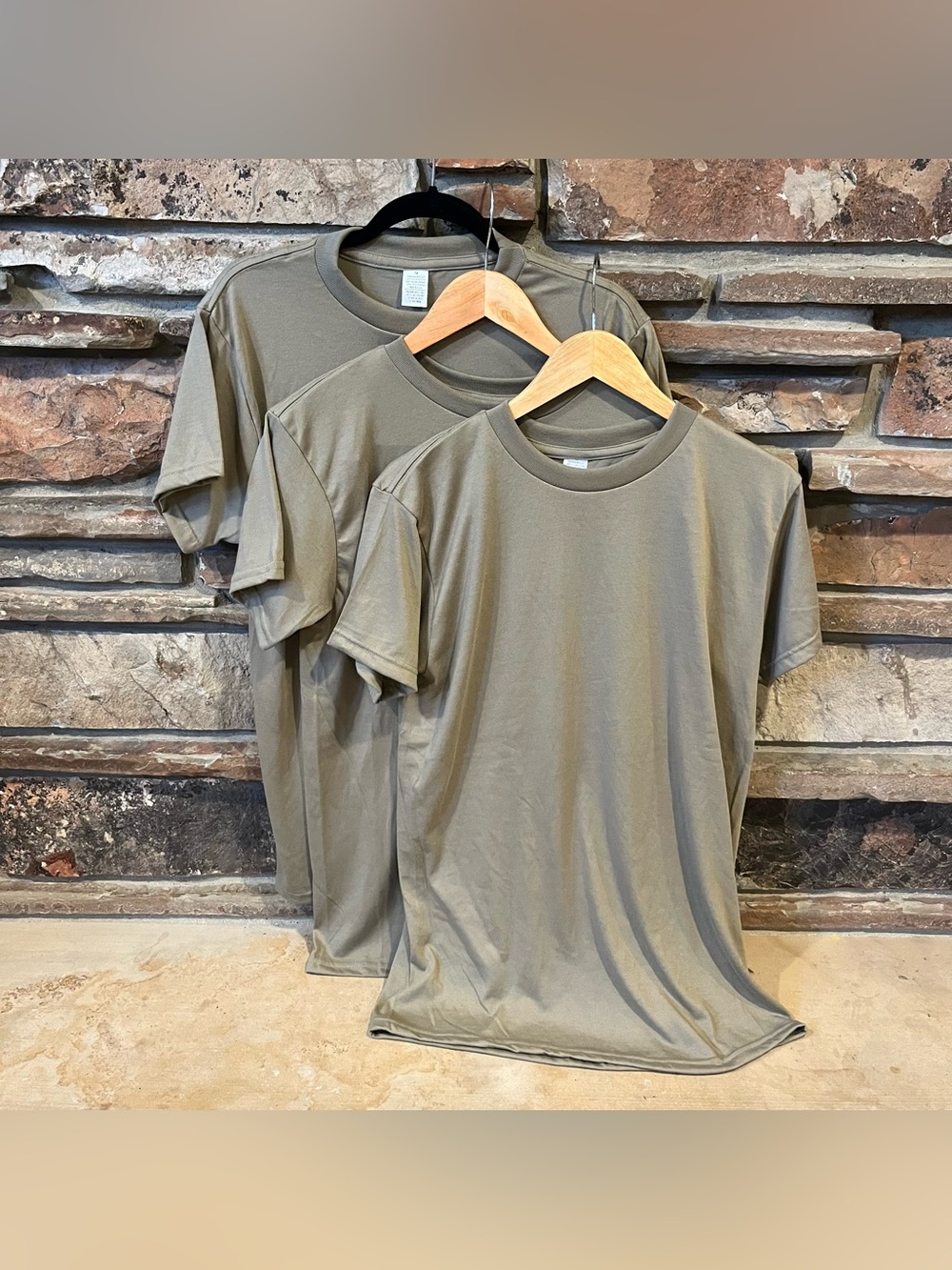 Sawasawa 3-pack Classic Crewneck T-Shirts - Olive Green